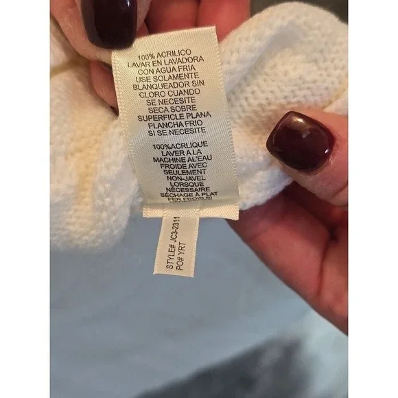 Willow Glenn Women's Cream Textured Cowl Neck Long Sleeve Sweater Dress XL - Picture 5 of 13